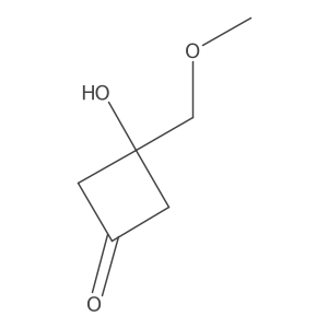 3-Hydroxy-3-(methoxymethyl)cyclobutan-1-one结构式