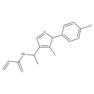 N-[1-[1-(4-Chlorophenyl)-5-methylpyrazol-4-yl]ethyl]prop-2-enamide Structure