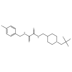 N'-[(4-fluorophenyl)methyl]-N-{[1-(2,2,2-trifluoroethyl)piperidin-4-yl]methyl}ethanediamide Structure