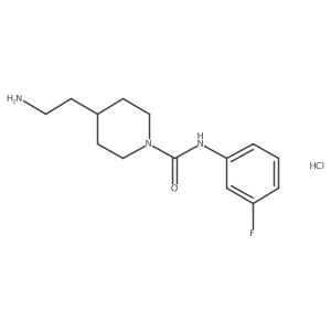 4-(2-aminoethyl)-N-(3-fluorophenyl)piperidine-1-carboxamide hydrochloride结构式