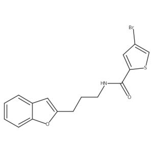 N-(3-(benzofuran-2-yl)propyl)-4-bromothiophene-2-carboxamide Structure