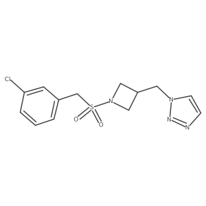 1-({1-[(3-chlorophenyl)methanesulfonyl]azetidin-3-yl}methyl)-1H-1,2,3-triazole Structure