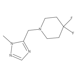 4,4-difluoro-1-[(1-methyl-1H-1,2,4-triazol-5-yl)methyl]piperidine结构式
