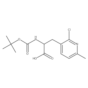 2-{[(Tert-butoxy)carbonyl]amino}-3-(2-chloro-6-methylpyridin-3-yl)propanoic acid结构式