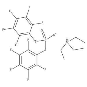 Triethylammonium bis(perfluorophenyl) phosphorotetrathioate Structure
