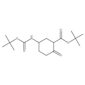 Tert-butyl 5-{[(tert-butoxy)carbonyl]amino}-2-oxocyclohexane-1-carboxylate Structure