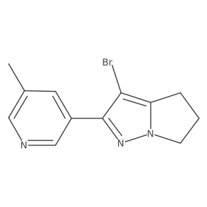 3-Bromo-2-(5-methylpyridin-3-yl)-5,6-dihydro-4H-pyrrolo[1,2-b]pyrazole结构式