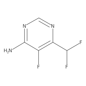 6-(Difluoromethyl)-5-fluoropyrimidin-4-amine结构式