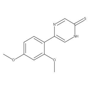 5-(2,4-Dimethoxyphenyl)-1,2-dihydropyrazine-2-thione结构式