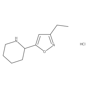 3-Ethyl-5-piperidin-2-yl-1,2-oxazole;hydrochloride结构式