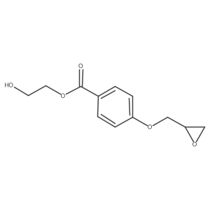 2-Hydroxyethyl 4-(oxiran-2-ylmethoxy)benzoate Structure