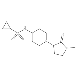 N-[1-(1-methyl-2-oxopyrrolidin-3-yl)piperidin-4-yl]cyclopropanesulfonamide结构式