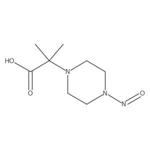 2-Methyl-2-(4-nitrosopiperazin-1-yl)propanoic acid结构式