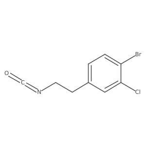 1-Bromo-2-chloro-4-(2-isocyanatoethyl)benzene Structure