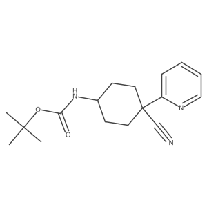 tert-butyl N-[4-cyano-4-(pyridin-2-yl)cyclohexyl]carbamate Structure