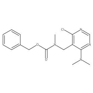 benzyl N-{[4-chloro-6-(dimethylamino)pyrimidin-5-yl]methyl}-N-methylcarbamate结构式