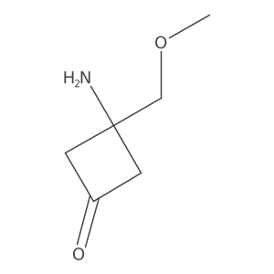 3-Amino-3-(methoxymethyl)cyclobutan-1-one结构式