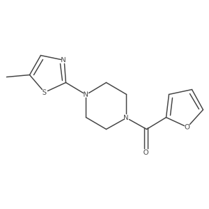 1-(Furan-2-carbonyl)-4-(5-methyl-1,3-thiazol-2-yl)piperazine结构式
