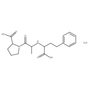 (2S)-1-[(2S)-2-{[(1S)-1-carboxy-3-phenylpropyl]amino}propanoyl]pyrrolidine-2-carboxylic acid hydrate结构式