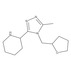 2-{5-methyl-4-[(oxolan-2-yl)methyl]-4H-1,2,4-triazol-3-yl}piperidine Structure