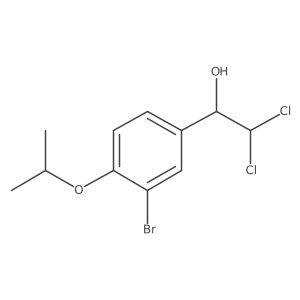 1-(3-Bromo-4-isopropoxyphenyl)-2,2-dichloroethanol结构式