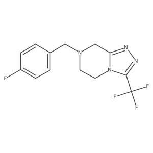7-[(4-fluorophenyl)methyl]-3-(trifluoromethyl)-5H,6H,7H,8H-[1,2,4]triazolo[4,3-a]pyrazine Structure