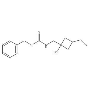 benzyl N-{[3-(fluoromethyl)-1-hydroxycyclobutyl]methyl}carbamate结构式
