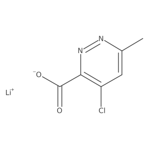 Lithium 4-chloro-6-methylpyridazine-3-carboxylate结构式