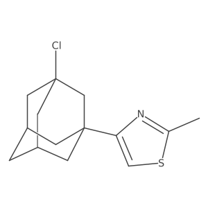 4-(3-Chlorotricyclo[3.3.1.13,7]dec-1-yl)-2-methylthiazole结构式