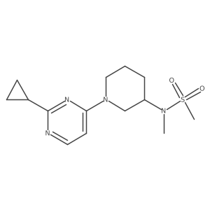 N-[1-(2-cyclopropylpyrimidin-4-yl)piperidin-3-yl]-N-methylmethanesulfonamide Structure