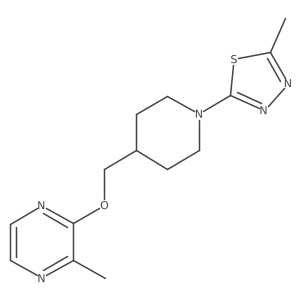 2-Methyl-3-{[1-(5-methyl-1,3,4-thiadiazol-2-yl)piperidin-4-yl]methoxy}pyrazine Structure