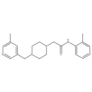 N-(2-methylphenyl)-2-{4-[(5-methylpyridin-3-yl)methyl]piperazin-1-yl}acetamide Structure