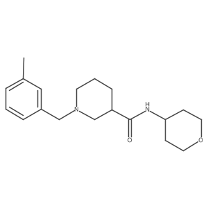 1-[(3-methylphenyl)methyl]-N-(oxan-4-yl)piperidine-3-carboxamide Structure