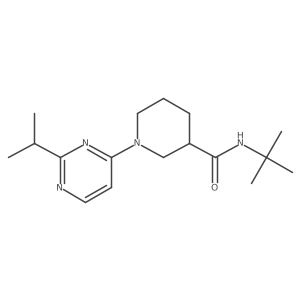 N-tert-butyl-1-[2-(propan-2-yl)pyrimidin-4-yl]piperidine-3-carboxamide结构式