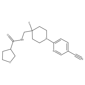 N-{[1-(5-cyanopyridin-2-yl)-4-fluoropiperidin-4-yl]methyl}oxolane-3-carboxamide Structure