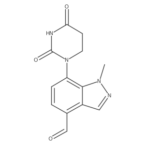 7-(2,4-dioxo-1,3-diazinan-1-yl)-1-methyl-1H-indazole-4-carbaldehyde结构式