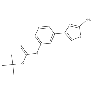 tert-butyl N-[3-(2-amino-1,3-thiazol-4-yl)phenyl]carbamate结构式