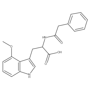D-Tryptophan, 4-methoxy-N-(phenylacetyl)-结构式