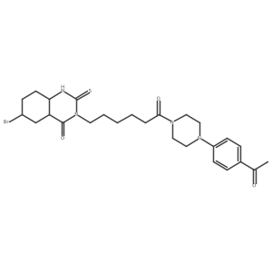 3-{6-[4-(4-Acetylphenyl)piperazin-1-yl]-6-oxohexyl}-6-bromo-2-sulfanylidene-1,2,3,4-tetrahydroquinazolin-4-one Structure