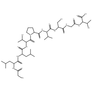 H-Gly-Leu-Leu-Thr-Pro-Val-Ser-Gly-Thr-OH结构式