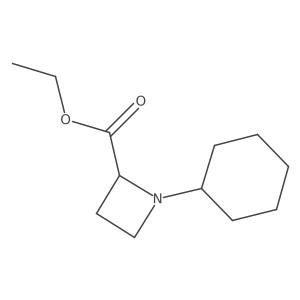 1-Cyclohexyl-azetidine-2-carboxylic acid ethyl ester结构式