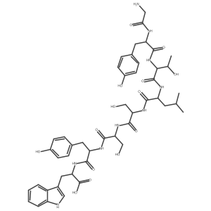 Glycyl-L-tyrosyl-L-threonyl-L-leucyl-L-seryl-L-seryl-L-tyrosyl-L-tryptophan结构式