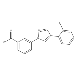 3-[4-(2-Fluoro-phenyl)-pyrazol-1-yl]-benzoic acid结构式