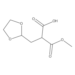 2-[1,3]Dioxolan-2-ylmethyl-malonic acid monomethyl ester Structure