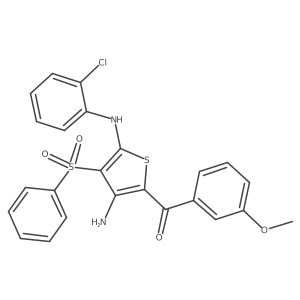 3-(Benzenesulfonyl)-N2-(2-chlorophenyl)-5-(3-methoxybenzoyl)thiophene-2,4-diamine Structure