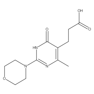 3-(4-Methyl-2-morpholin-4-yl-6-oxo-1,6-dihydropyrimidin-5-yl)propanoic acid结构式