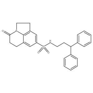N-(3,3-diphenylpropyl)-4-oxo-2,4,5,6-tetrahydro-1H-pyrrolo[3,2,1-ij]quinoline-8-sulfonamide结构式