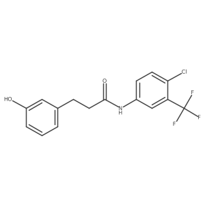N-[4-chloro-3-(trifluoromethyl)phenyl]-3-(3-hydroxyphenyl)propanamide Structure