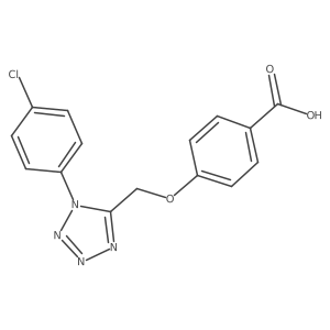4-{[1-(4-chlorophenyl)-1H-tetrazol-5-yl]methoxy}benzoic acid结构式