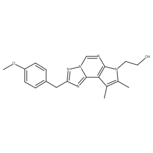 2-[2-(4-methoxybenzyl)-8,9-dimethyl-7H-pyrrolo[3,2-e][1,2,4]triazolo[1,5-c]pyrimidin-7-yl]ethanol结构式